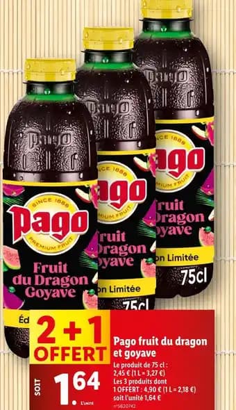Pago Pago fruit du dragon et goyave