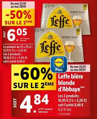 Promotion Exclusives de 7
Leffe : Découvrez l'Offre incontournable