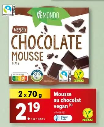 Promotion Exclusives de 3
Mousse au chocolat : Découvrez l'Offre incontournable