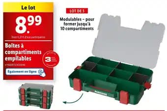 PARKSIDE Boîtes à compartiments empilables