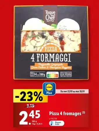 Toque du Chef Pizza 4 formaggi