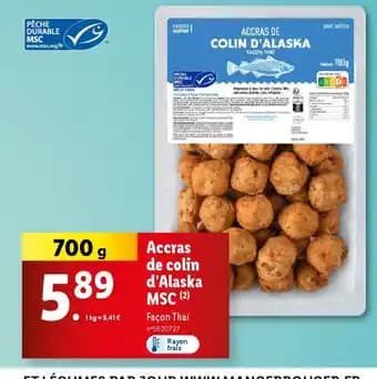 Accras de colin d'Alaska MSC 700 g