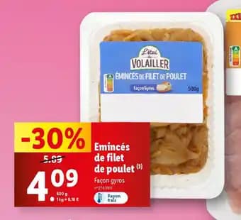 Emincés de filet de poulet 500 g