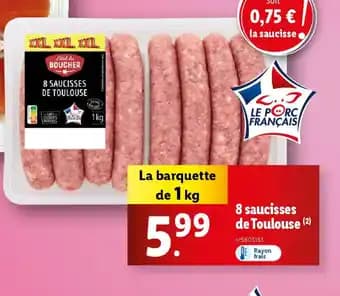 Promotion Exclusives de 28
Saucisses : Découvrez l'Offre incontournable