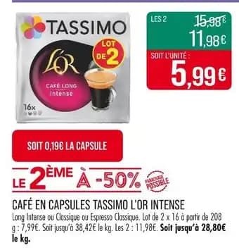 Promotion Exclusives de 6
Tassimo : Découvrez l'Offre incontournable