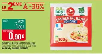Promotion Exclusives de 12
Emmental rapé : Découvrez l'Offre incontournable
