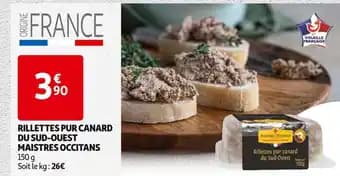 MAISTRES OCCITANS Rillettes pur canard du sud-ouest