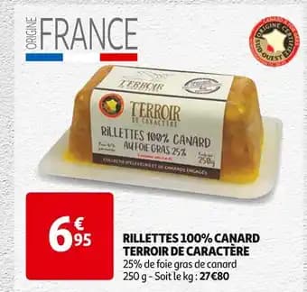 TERROIR DE CARACTÈRE Rillettes 100% Canard