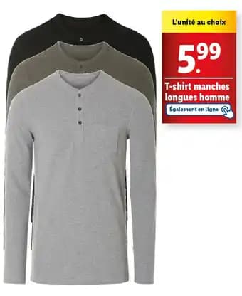 T-shirt manches longues homme
