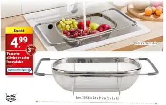 Passoire d'évier en acier inoxydable