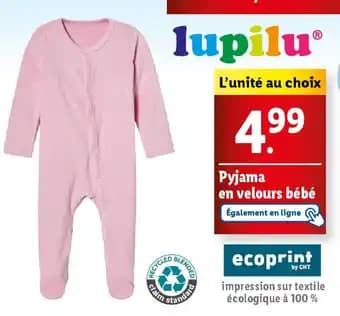 LUPILU Pyjama en velours bébé