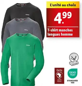 T-shirt manches longues homme