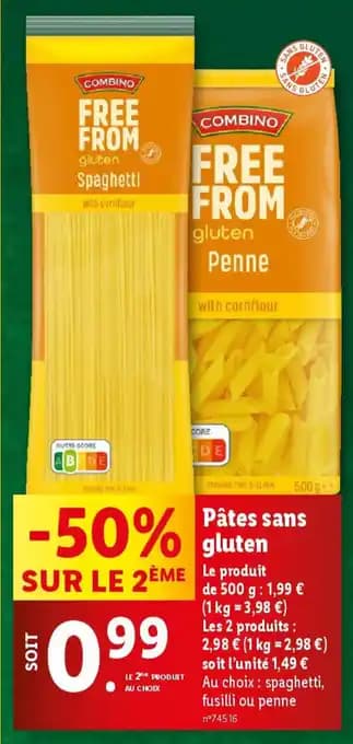 Promotion Exclusives de 2
Pâtes sans gluten : Découvrez l'Offre incontournable