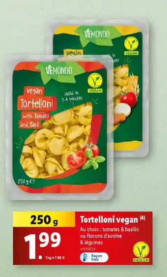 VEMONDO Tortelloni vegan 250 g
