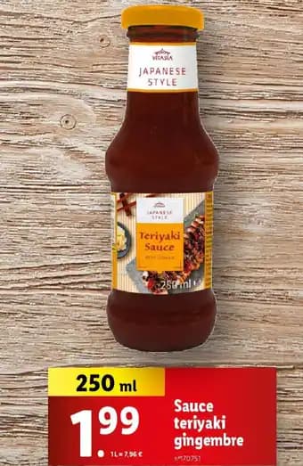 Sauce teriyaki gingembre 250 ml