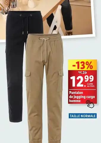 LIVERGY Pantalon de jogging cargo homme