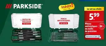 PARKSIDE Pinces antistatiques (3 ou outils de précision