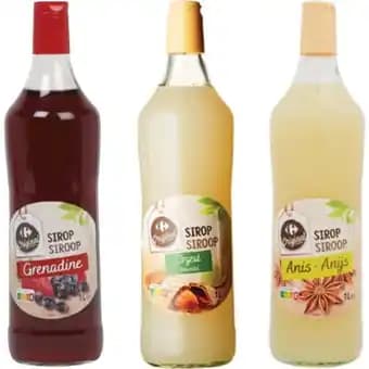 CARREFOUR ORIGINAL SUR TOUS LES SIROPS 1 L