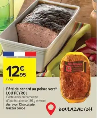 Pate de canard au poivre vert lou peyrol