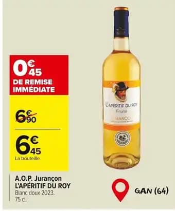 L'APÉRITIF DU ROY A.O.P. Jurançon