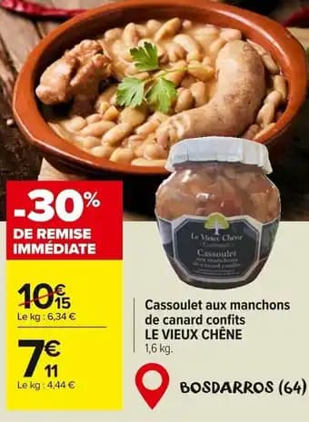 LE VIEUX CHÊNE Cassoulet aux manchons de canard confits 1.6 kg