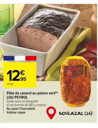 LOU PEYROL Pâté de canard au poivre vert 1 kg