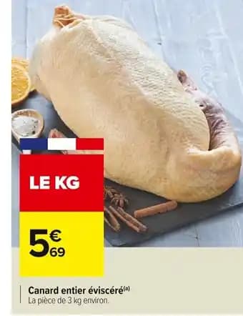 Canard entier éviscéré 1 kg