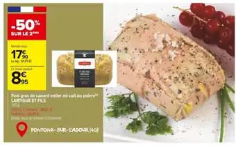 LARTIGUE ET FILS Foie gras de canard entier mi-cuit au poivre 195 g