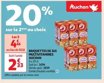 AUCHAN Briquettes de jus multivitamines
