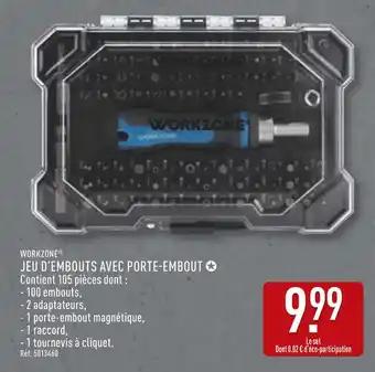 WORKZONE Jeu d'embouts avec porte-embout