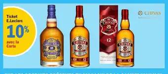 10% avec la Carte Ticket E.Leclerc sur les produits présents en magasins de la gamme Chivas