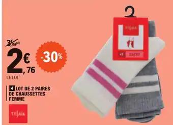 TISSAIA Lot de 2 paires de chaussettes femme
