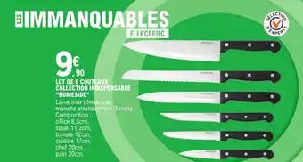 "HOMESIDE" Lot de 6 couteaux collection indispensable