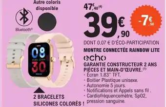ECHO Montre connectée rainbow lite