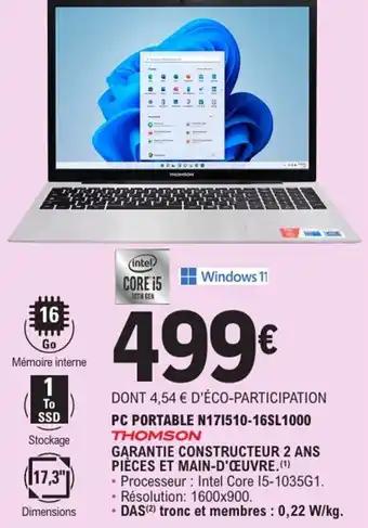 Promotion Exclusives de 10
Pc Portable : Découvrez l'Offre incontournable