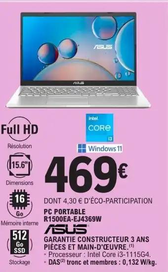 ASUS Pc portable r1500ea-ej4369w
