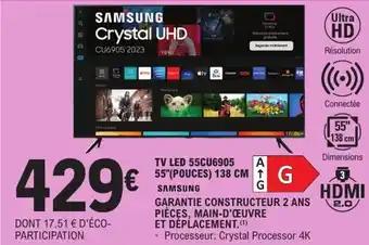 SAMSUNG Tv led 55cu6905 55"(pouces)