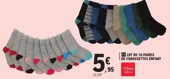 TISSAIA Lot de 10 paires de chaussettes enfant