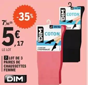 DIM Lot de 3 paires de chaussettes femme