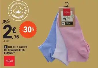 TISSAIA Lot de 3 paires de chaussettes femme