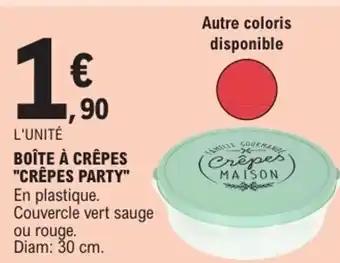 "CRÊPES PARTY" Boîte à crêpes