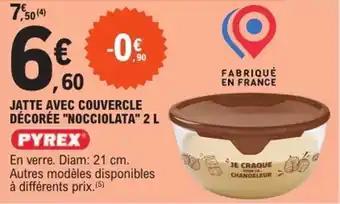 PYREX Jatte avec couvercle décorée "nocciolata" 2 l