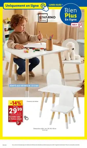 Promotion Exclusives de 1
Table enfant : Découvrez l'Offre incontournable
