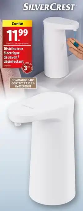 SilverCrest Distributeur électrique de savon/désinfectant