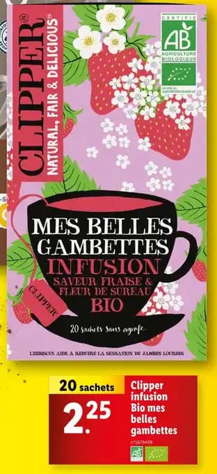 Clipper Clipper infusion Bio mes belles gambettes
