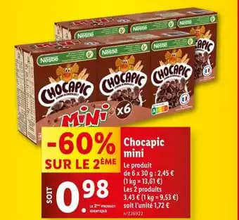 Promotion Exclusives de 2
Chocapic : Découvrez l'Offre incontournable