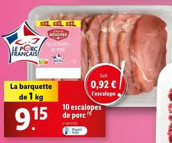 Promotion Exclusives de 16
Escalopes : Découvrez l'Offre incontournable