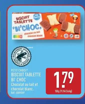 PETIT CHOISI Biscuit tablette bi' choc 150 g