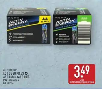 ACTIV ENERGY Lot de 20 piles