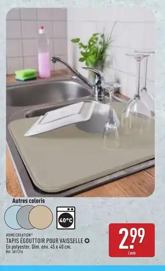 HOME CREATION Tapis égouttoir pour vaisselle